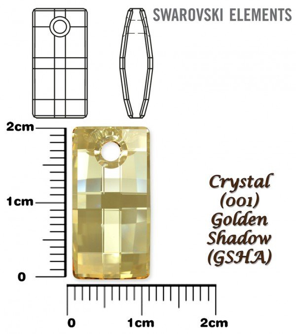 Swarovski Taşlı 6696 Urban Küpe - Golden Shadov